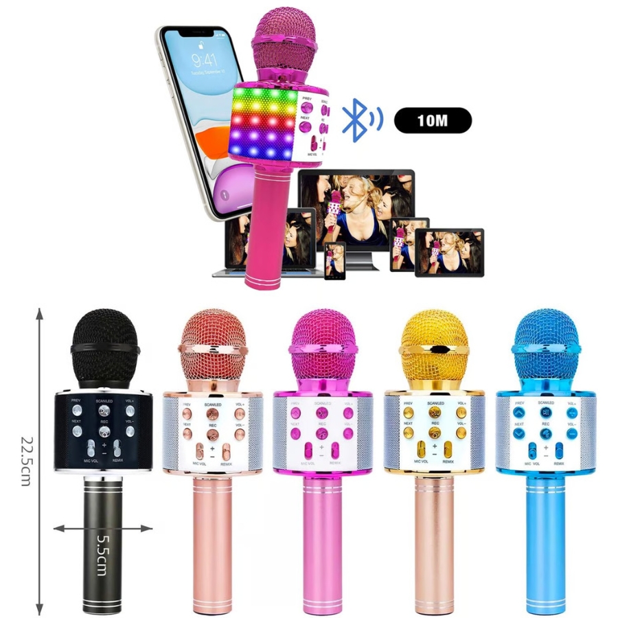 Microfono Karaoke Bluetooth -altavoz Ws